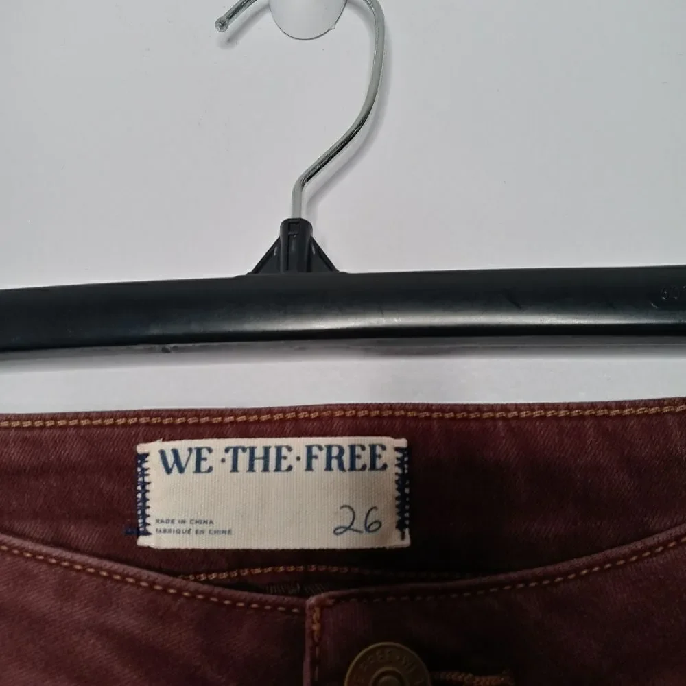 Free People Just Fliat On Flare spicy red jeans size 26